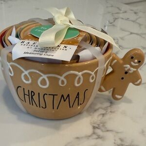 Rae Dunn Gingerbread Cookie Christmas Set of 4 Measuring Cups